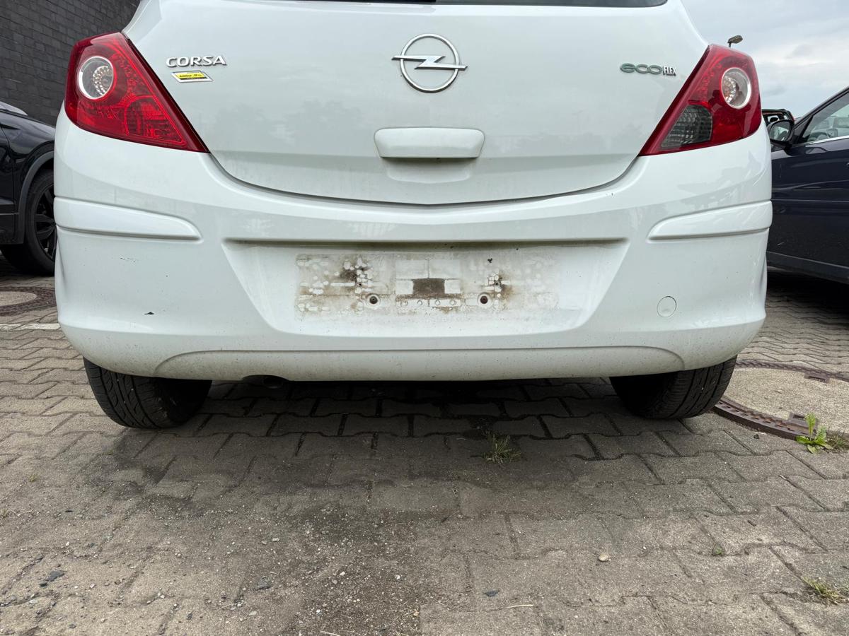 Opel Corsa D original Stoßstange Stoßfänger hinten Z474 Casablancaweiss BJ10